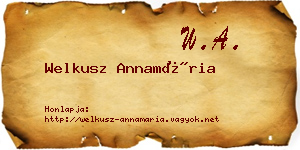 Welkusz Annamária névjegykártya