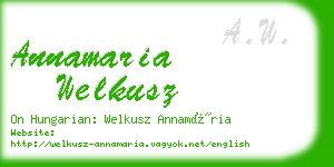 annamaria welkusz business card